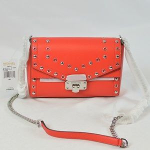 NWT Michael Kors Kinsley Shoulder Crossbody Red